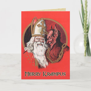 Merry Krampus Christmas Cards Feiertagskarte