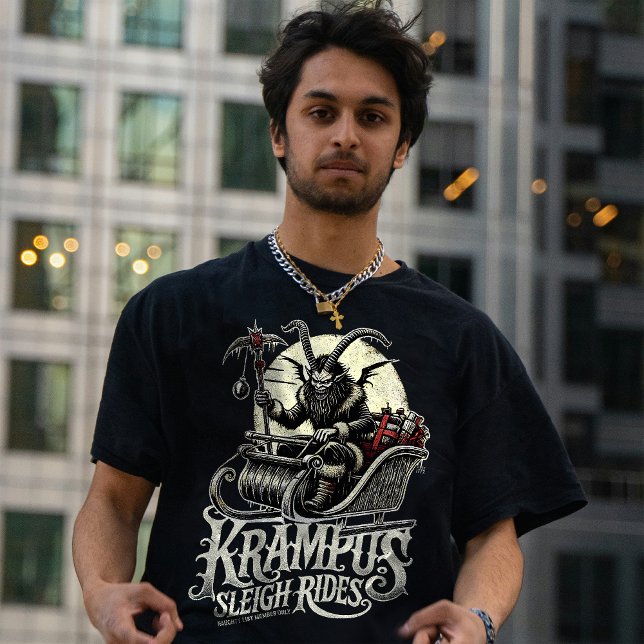 Merry Krampus Christmas Krampus Sleigh Rides T-Shirt (Von Creator hochgeladen)