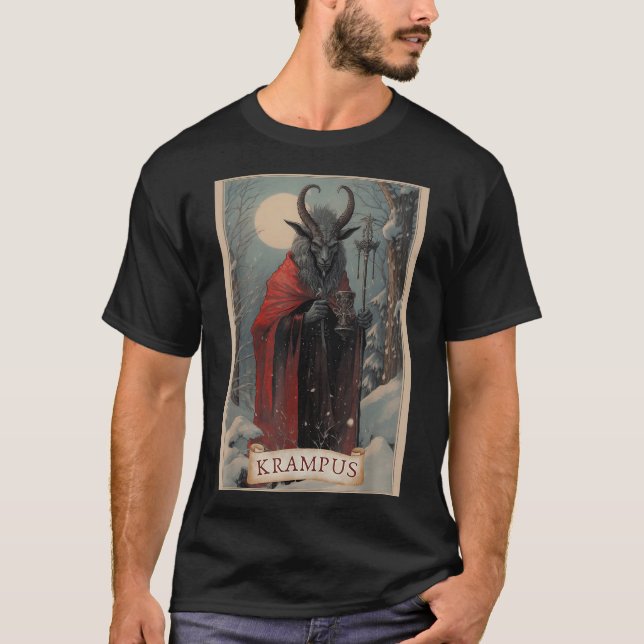 Merry Krampus Christmas Xmas Horror Ugly Sweater E T-Shirt (Vorderseite)