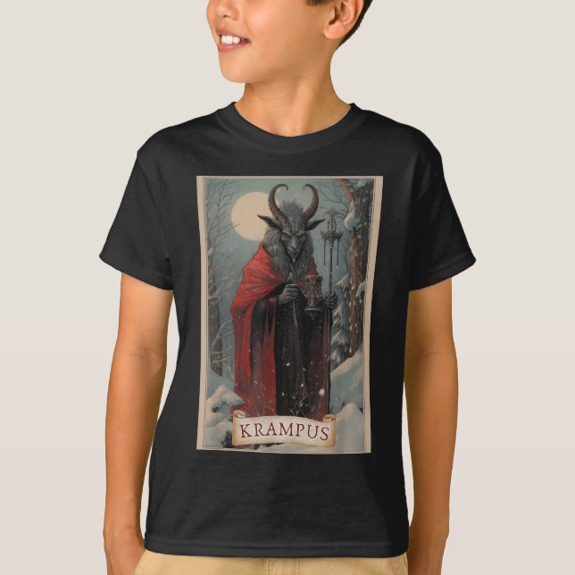 Merry Krampus Christmas Xmas Horror Ugly Sweater E T-Shirt (Vorderseite)