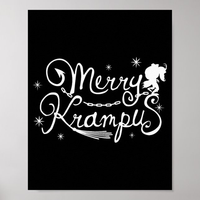 Merry Krampus German Folklore Christmas For Krampu Poster (Vorne)