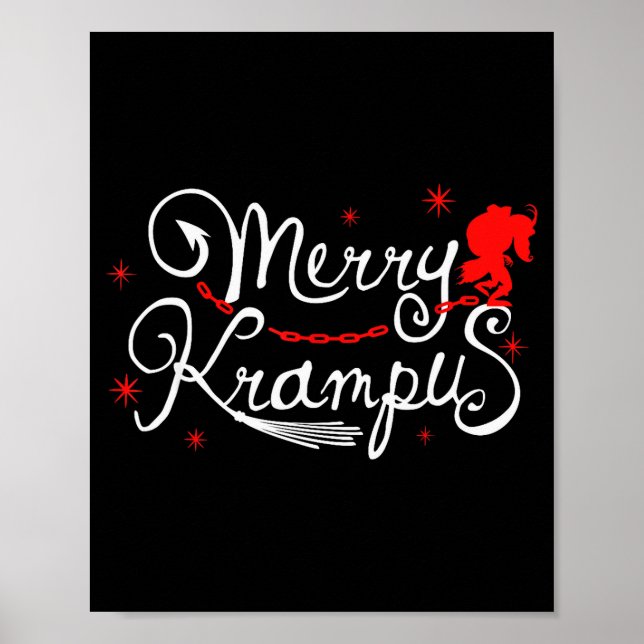 Merry Krampus German Folklore Christmas For Krampu Poster (Vorne)