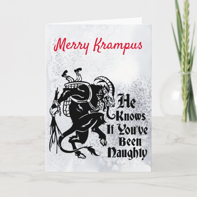 Merry Krampus Grußkarte Feiertagskarte (Vorderseite)