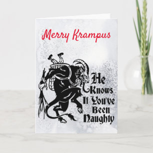 Merry Krampus Grußkarte Feiertagskarte