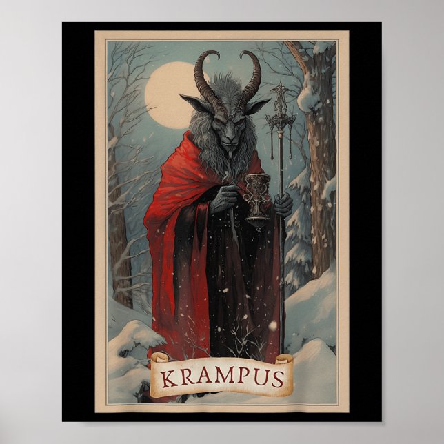 Merry Krampus Horror Weihnachten Ugly Sweater Evil Poster (Vorne)