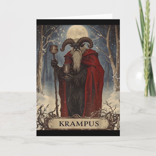 Merry Krampus Pajama Funny Christmas Horror Ugly S Karte (Vorderseite)