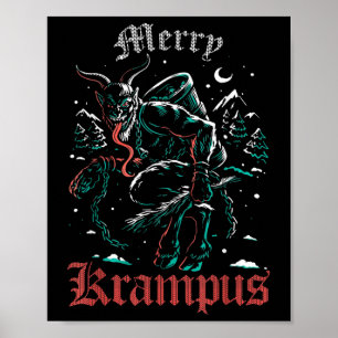 Merry Krampus Weihnachts Weihnachts-Horror Ugly Ev Poster