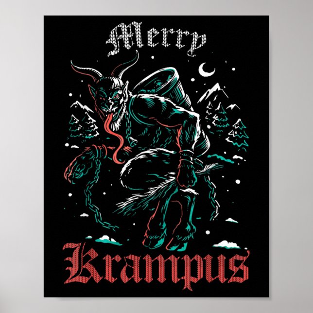Merry Krampus Weihnachts Weihnachts-Horror Ugly Ev Poster (Vorne)
