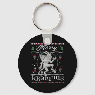 Merry Krampus Weihnachts Xmas Horror Ugly Sweater Schlüsselanhänger