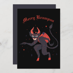 Merry Krampus Weihnachtskarte Feiertagskarte