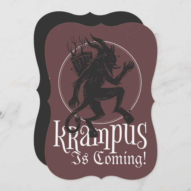 Merry Krampus Weihnachtskarte Feiertagskarte (Vorne/Hinten)