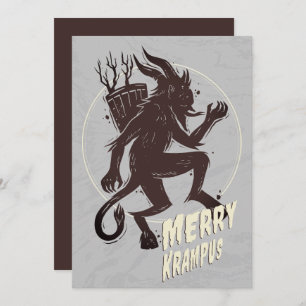 Merry Krampus Weihnachtskarte Feiertagskarte