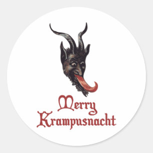 Merry Krampusnacht Runder Aufkleber