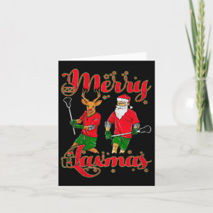 Merry Laxmas Christmas Lacrosse Player Rentier Sa Karte