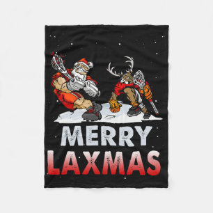 Merry Laxmas-hässliche Weihnachtslacrosse Santa Re Fleecedecke