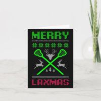 Merry Laxmas Ugly Design Lacrosse Weihnachten