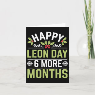 Merry Leon Day Weihnachten Backwards Funny Christm Karte