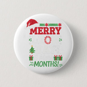 Merry Leon Day Weihnachten Ckwards Funny Christmas Button