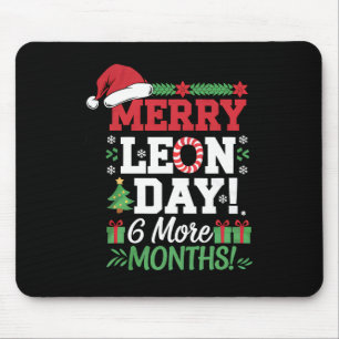 Merry Leon Day Weihnachten Ckwards Funny Christmas Mousepad