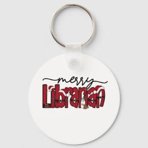 Merry Librarian Christmas Book Lover Library Schlüsselanhänger