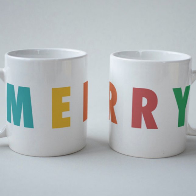 MERRY LIEBE JOY | FARBENE WEIHNACHTSMITTEL KAFFEETASSE (Von Creator hochgeladen)