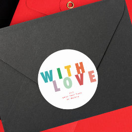 MERRY LIEBE JOY | FARBENE WEIHNACHTSMITTEL RUNDER AUFKLEBER