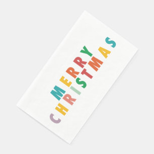 MERRY LIEBE JOY   FARBENE WEIHNACHTSMITTEL SERVIETTE