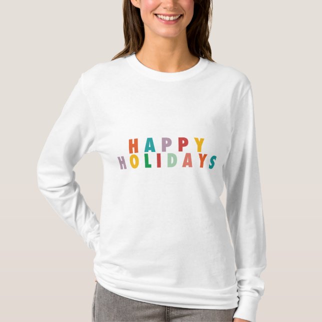 MERRY LIEBE JOY | FARBENE WEIHNACHTSMITTEL T-Shirt (Vorderseite)