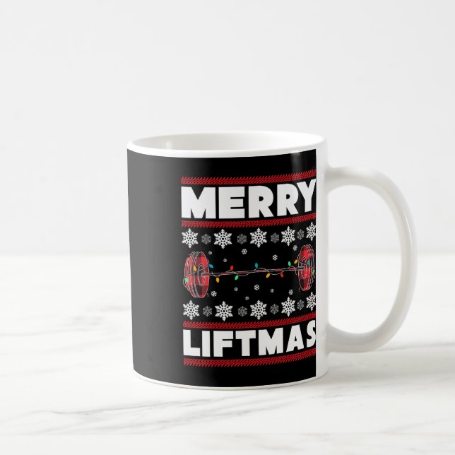 Merry Liftmas Fun Christmas Gym Workout Fitness Gi Kaffeetasse (Rechts)