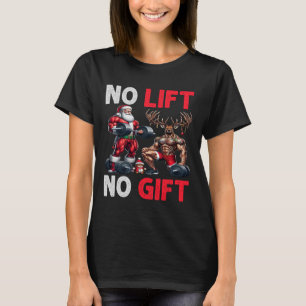 Merry Liftmas Muscle Santa Weightlift Weihnachten T-Shirt