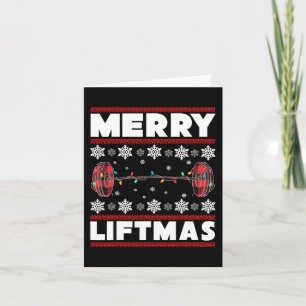 Merry Liftmas Spaß Weihnachts-Gym Workout Fitness  Karte