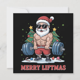 Merry Liftmas Weightlift der Santa Fitness Gym Feiertagskarte