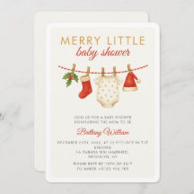Merry Little Baby Clothesline Baby Dusche