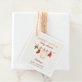 Merry Little Baby Clothesline Baby Dusche Geschenkanhänger