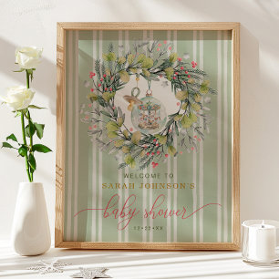 Merry Little Baby Dusche Begrüßungszeichen Poster