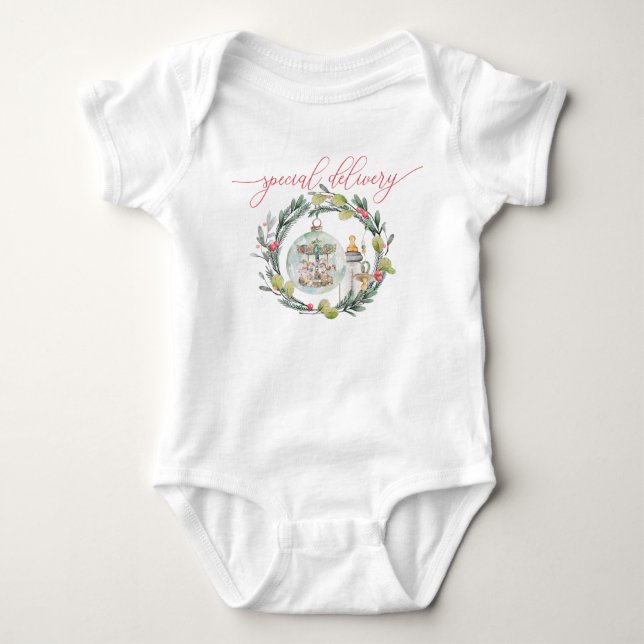 Merry Little Baby Dusche "Special Delivery" Strampler (Vorderseite)
