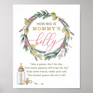 Merry Little Baby Dusche wie groß ist Mama's Bauch Poster