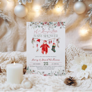 Merry Little Baby Duwer Gender Neutral Einladung