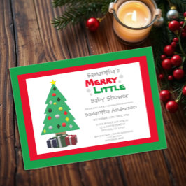 Merry Little Baby Shower Acryleinladungen