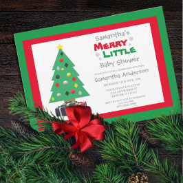 Merry Little Baby Shower Einladung