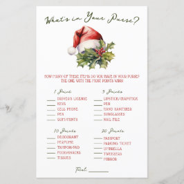 Merry Little Baby Shower Game What's in your Purse