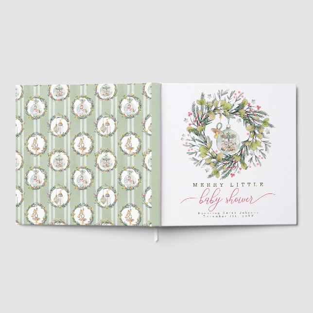 Merry Little Baby Shower Guest Book Gästebuch (Voll)