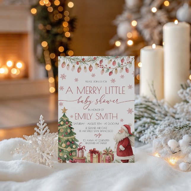 Merry Little Baby Shower Invite Einladung (Von Creator hochgeladen)
