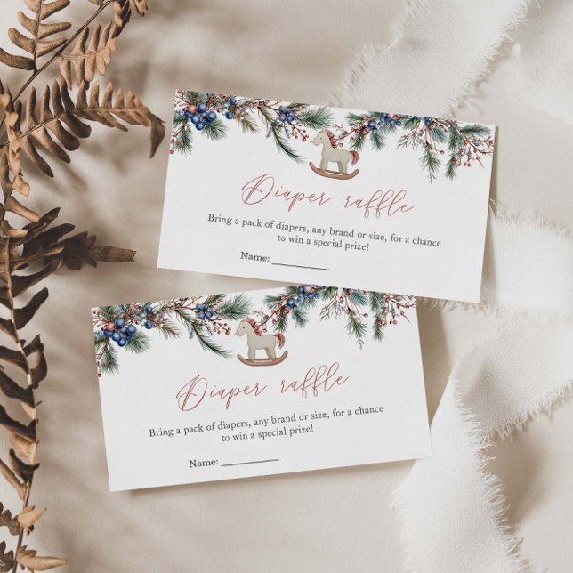 Merry Little Baby Shower Weihnachtsmann Windeln Ra Begleitkarte (Von Creator hochgeladen)