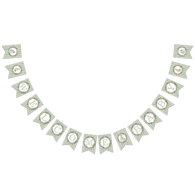 Merry Little Baby Shower "Welcome Baby" Banner (Alle)