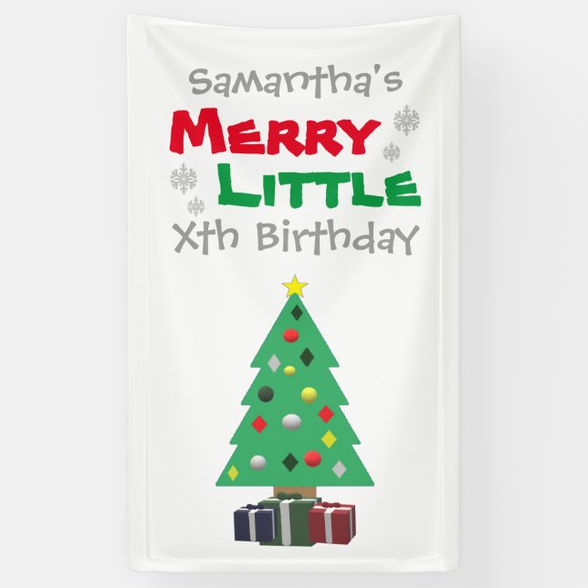 Merry Little Birthday Banner (Vertikal)