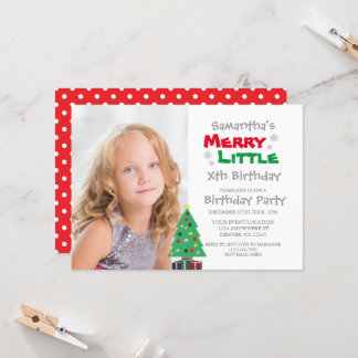 Merry Little Birthday Einladung