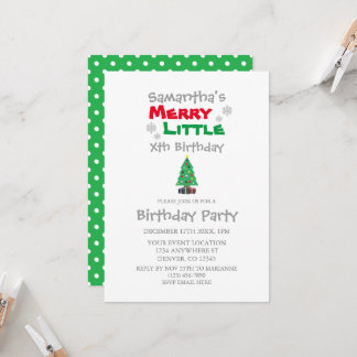 Merry Little Birthday Einladung