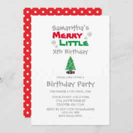 Merry Little Birthday Einladung