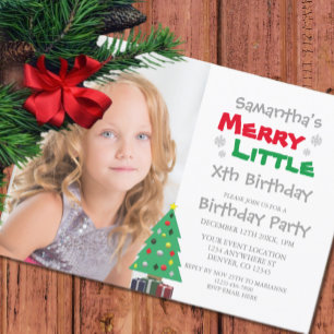 Merry Little Birthday Einladung